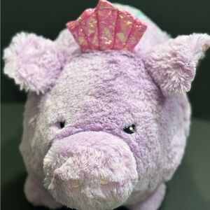 Plush Purple Mermaid Pig Bank. Has original stopper. Non smoking home.